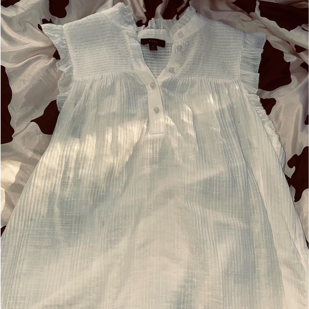 J.Crew white flowy tank top